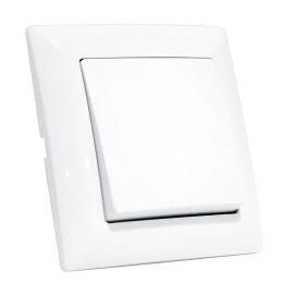 Вимикач 1-клавішний білий Horoz Electric TINA (112-005-0001-010)