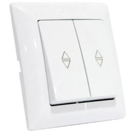 Вимикач прохідний 2-клавішний білий Horoz Electric TINA (112-005-0007-010)