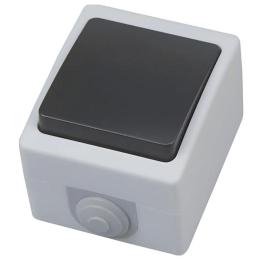 Вимикач накладний прохідний Horoz Electric ATOM (112-100-0007-010)