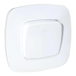 Вимикач 2-клавішний з підсвічуванням білий Horoz Electric ELA (112-007-0004-010)