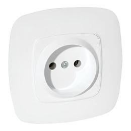 Розетка одинарна без заземлення біла Horoz Electric ELA (112-007-0005-010)