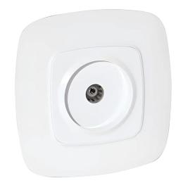 Розетка ТВ прохідна біла Horoz Electric ELA (112-007-0009-010)