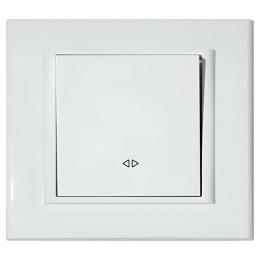 Вимикач  реверсивний білий MINA