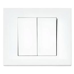 Вимикач 2-клавішний білий GRANO