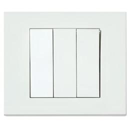 Вимикач 3-клавішний білий GRANO