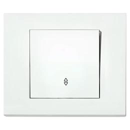 Вимикач прохідний 1-клавішний білий GRANO