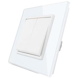 Двоклавішний вимикач Livolo білий (VL-C7K2-11)