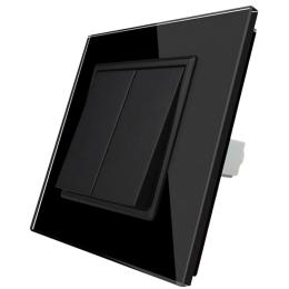 Двоклавішний вимикач Livolo чорний (VL-C7K2-12)