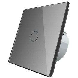 Безшумний Сенсорний вимикач Livolo Silent сірий скло (VL-C701Q-15)