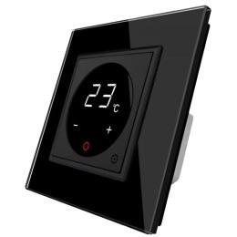 Терморегулятор сенсорний Livolo для електричної теплої підлоги з датчиком чорний (VL-C701TM2-12)