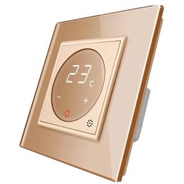 Терморегулятор сенсорний Livolo для електричної теплої підлоги з датчиком золото (VL-C701TM2-13)