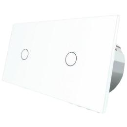 Сенсорний Wi-Fi вимикач Livolo ZigBee 2 канали (1-1) білий скло (VL-C701Z/C701Z-11)