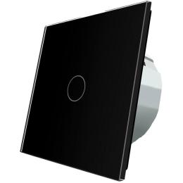 Безконтактний вимикач Livolo чорний скло (VL-C701PRO-12)