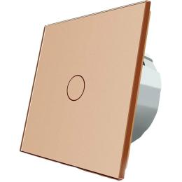 Безконтактний вимикач Livolo золото скло (VL-C701PRO-13)