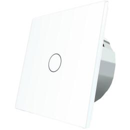 Сенсорна кнопка Livolo сухий контакт 1 канал білий скло (VL-C701IH-11)