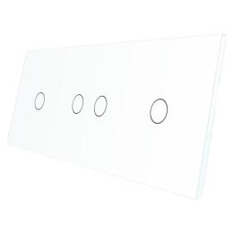 Сенсорна панель вимикача Livolo 4 канали (1-2-1) білий скло (VL-C7-C1/C2/C1-11)