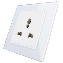 Універсальна розетка Livolo 13 стандартів в 1 білий скло (VL-C7C1C-11)