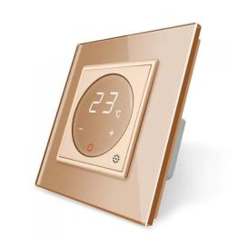 Терморегулятор Сенсорний Livolo для водяних систем опалення колір золото (VL-C701TM-13)