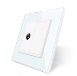 ТВ розетка Livolo білий скло (VL-C791V-11)