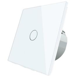 Безшумний сенсорний вимикач Livolo Silent білий скло (VL-C701Q-11)