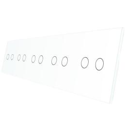 Сенсорна панель вимикача Livolo 10 каналів (2-2-2-2-2) білий скло (VL-C7-C2/C2/C2/C2/C2-11)