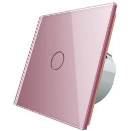 Сенсорний вимикач Livolo рожевий скло (VL-C701-17)