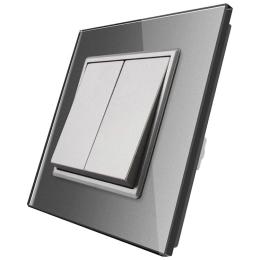 Двоклавішний вимикач Livolo сірий (VL-C7K2-15)