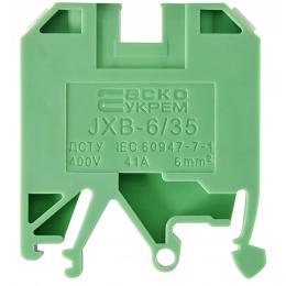 Клемник набірний гвинтовий JXB-6/35 зелений