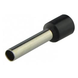 Кабельний наконечник трубчатий ізольований НТ6,0-12 чорний АскоУкрем (A0060010007)