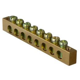 Нульова шина бруском  8 отворів АскоУкрем