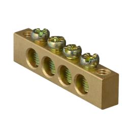 Нульова шина бруском  4 отворів АскоУкрем