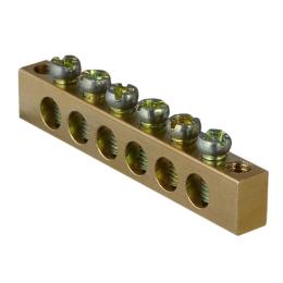 Нульова шина бруском  6 отворів  АскоУкрем