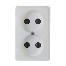 Розетка подвійна 2РА10-У04 накладна АБС