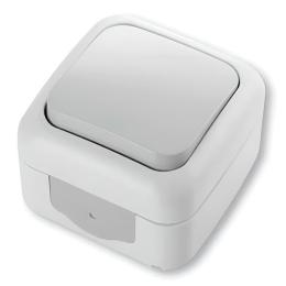 Вимикач одноклавішний IP54 VIKO Palmiye сірий (90555501)