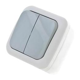 Вимикач двоклавішний IP54 VIKO Palmiye