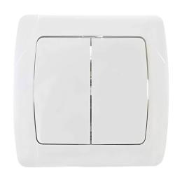 Вимикач двоклавішний білий VIKO Carmen