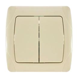 Вимикач двоклавішний крем VIKO Carmen