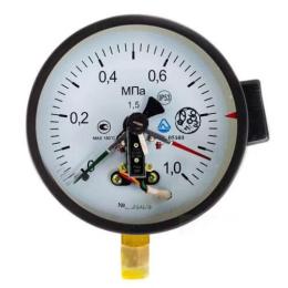 Манометр електроконтактний  ДМ05100 Cr 1,0МПа-1,5 Склоприлад
