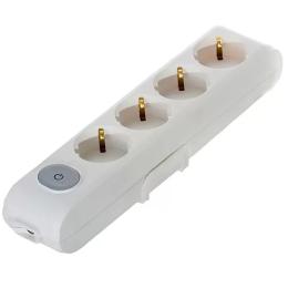 Колодка  4-на з заземленням та вимикачем VIKO Multi-Let