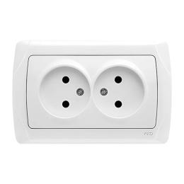 Розетка 2-на біла VIKO Carmen