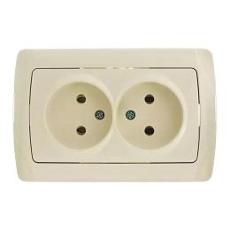Розетка подвійна крем VIKO Carmen