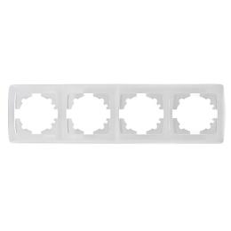 Рамка 4-на біла горизонтальна VIKO Carmen