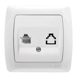 Розетка телефонна біла VIKO Carmen