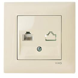 Розетка телефонна крем VIKO Meridian