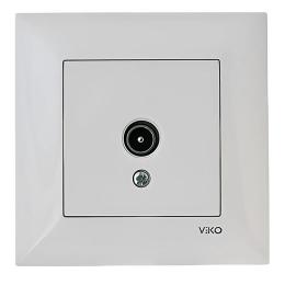 Розетка телевізійна кінцева біла VIKO Meridian