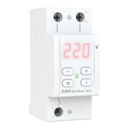 Реле напруги Zubr D2-50 red 50А з червоною індикацією