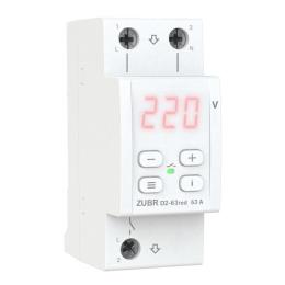 Реле напруги Zubr D2-63 red 63А з червоною індикацією