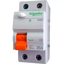 ПЗВ Schneider Electric ВД63 2P 16A 10mА АС
