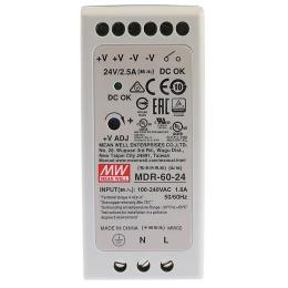 Блок живлення 24В/60Вт/DIN рейка (MDR-60-24) MeanWell