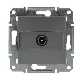 Розетка TV крайова без рамки сталь Asfora, EPH3200162